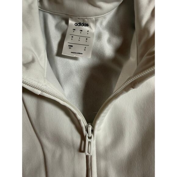 Retro Adidas Full Zip Three Stripes White Jacket Women's Size Small (S) - Picture 3 of 6